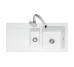 SILUET 60 R Кухонна мийка 100x51x22 см оборотна без отвору під змішувач (333701R1) White Alpine CeramicPlus