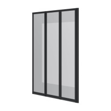 Шторка на ванну трьохелементна Style 1000х1500мм (right) black matt, скло 4мм clear Шторка на ванну трьохелементна Style 1000х1500мм (right) black matt, скло 4мм clear