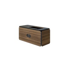LOUNGE, Тумба підвісна 120x50, h54.8см, з отвором під умивальник і змішішувач, 2 шухляди, matt black/walnut (100390239)