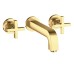 Смеситель Axor Citterio 222 Cross для умывальника со стены на 3 отверстия, Polished Gold Optic 39143990