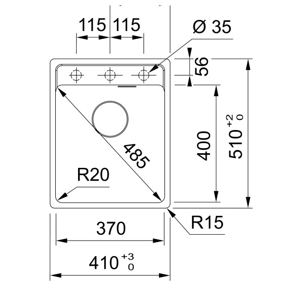 Мийка Franke MRG 610-37 TL 114.0668.863 бежевий 