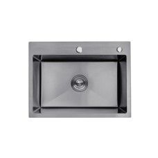Кухонная мойка KRP Schwarze - 5843HM PVD (3.0/1.0 мм) Schwarze Сантехника Kroner
