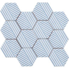 Мозаика (23.2x26.4) Malla Panal Hexagon Dec.4 Azul - Panal Hexagon из коллекции Panal Hexagon Мозаика (23.2x26.4) Malla Panal Hexagon Dec.4 Azul - Panal Hexagon из коллекции Panal Hexagon Panal Hexagon Керамическая плитка Cevica