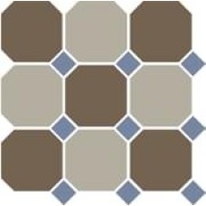 Кофе Коричневый Бежевый Синий Кобальт 30x30 Octagon Top Cer з колекції Octagon TopCer — португальская геометрическая мозаика и викторианская плитка — страница 2