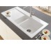 SUBWAY 60 Кухонна мийка 100х51 см на дві чаші праворуч без отвору під змішувач (671201R1) White Alpine CeramicPlus