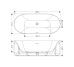 Ванна Axor Suite 1900x850 мм в комплекте с сифоном Brushed Gold Optic 42005250