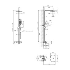 Душова система KRP Edelstahl Kubus - PVD063 Душова система KRP Edelstahl Kubus - PVD063