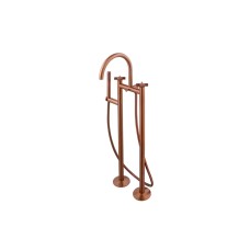 LIGNAGE CROSS, Змішувач підлоговий для ванни, brushed copper (100311400) LIGNAGE CROSS, Змішувач підлоговий для ванни, brushed copper (100311400)