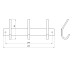 Планка с крючками Globus Lux BQ9435-3 черная матовая SUS304 Globus Lux