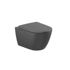 Комплект подвесной унитаз с крышкой soft-close Ona Rimless Black matt A346687080+A801E12081 Комплект подвесной унитаз с крышкой soft-close Ona Rimless Black matt A346687080+A801E12081