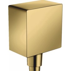 FixFit Шланговое подсоединение Square с клапаном обратного тока, полированное золото