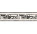 Бордюр Fascia Foglia White-Black 9.8x39.4 Palace Gold Versace з колекції Palace Gold Versace