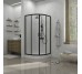 Душова кабіна розсувна, напівкругла Dakota 900*900*1850мм, black matt, cкло 5мм, clear Koller Pool