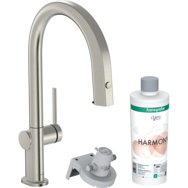 Смеситель Aqittura M91 FilterSystem 210 1jet pull-out кухонный сет из Harmony, Stainless Steel Finish (76801800)
