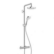 Душова система Croma E Showerpipe Select 180 2jet Showerpipe з термостатом білий хромований (27256400)