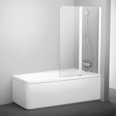 Шторка для ванны двухэлементная 10CVS2-100 R Transparent, (7QRA0103Z1) RAVAK