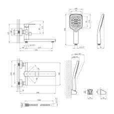 Змішувач для ванни KRP Edelstahl Kubus - PVD070 Змішувач для ванни KRP Edelstahl Kubus - PVD070