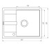 Гранитная мойка Globus Lux ONE серый металлик 650х500мм-А0003 Globus Lux