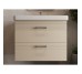 454080BE Urbanis Тумба 80 см з раковиною та чорними ручками, бежева (1 сорт)