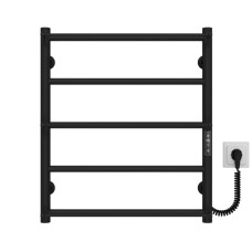 Полотенцесушитель электрический Ladder П5 500х600 нержавеющая сталь (Черный, JD03, Правое подключение) Электрические полотенцесушители — страница 19