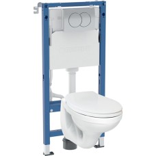 Комплект: DUOFIX PRO 20 монт. елемент для подв. унітазу, з бачком прих. монтажу Delta 12см, підв. унітаз Idol з сидінням, див. клавіша Delta01, глянц.хр	 Инсталляции для унитаза — страница 19