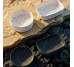 VOLLE PIEDRA умивальник накладний 34,6*34,6*12см, темний мармур