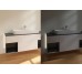 FINION Тумба под умывальник 1600x603x501 White Matt Lacquer/Black Matt Lacquer, стекло Black (G212PDMT)