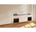FINION Тумба под умывальник 1600x603x501 White Matt Lacquer/Black Matt Lacquer, стекло Black (G212PDMT)