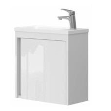 063050W SMALL Тумба 50 с умывальником, белый глянец (1 сорт) 063050W SMALL Тумба 50 с умывальником, белый глянец (1 сорт)
