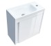 063050W SMALL Тумба 50 з умивальником, білий глянець (1 сорт)