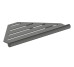 AddStoris S Поличка кутова 15.4х15.4x30.2 см, Brushed Black Chrome (41761340)