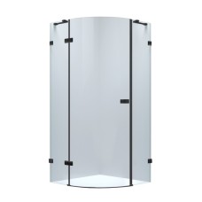 DE LA NOCHE душова кабіна 90*90*200см (скло + двері) кутова, реверсивна, розпашна, скло прозоре 8мм