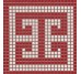 Мозаїка Ключ Белый Красный 29,3x29,3 Decori Opus Romano Bisazza з колекції Decori Opus Romano Bisazza