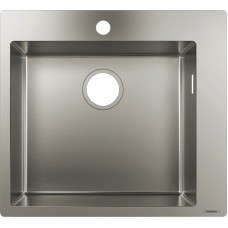 Кухонная мойка S711-F450 на столешницу 1x35d 550х500 Stainless Steel (43301800)