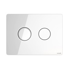 Кнопка смыва пневматическая ACCENTO CIRCLE белое стекло (для инсталляционной системы)