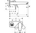 Змішувач Talis E для умивальника зі стіни прихованого монтажу 225 мм хромований (71734000)