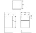 SMYLE SQUARE тумба 45*60*47см, з 2мя ящ., білий/фарбований високоглянцевий, білий/з матовим порошковим покриттям