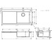 Кухонная мойка S717-F450 на столешницу 2х35d 1045х510 полка слева Stainless Steel (43307800)