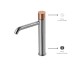 ROUND CUSTOM Змішувач для умивальника Н306 мм, підключення 3/8, brushed titanium+carrara marble (700034584 cm)