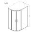 Душова кабіна кутова (права) 120*80*190 см, хром профіль, прозоре скло 6 мм з Нано покриттям, в комплекті з PVC подіумом та поличкою