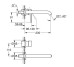 29193KF1 Essence New OHM Змішувач для раковини, 2 отвори, L-Size, чорний матовий (1 сорт)