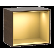 FINION Модуль 418x356x270, колір Walnut Veneer / поличка  Gold Matt + 3 LED підсвітки  (G580HFGN)