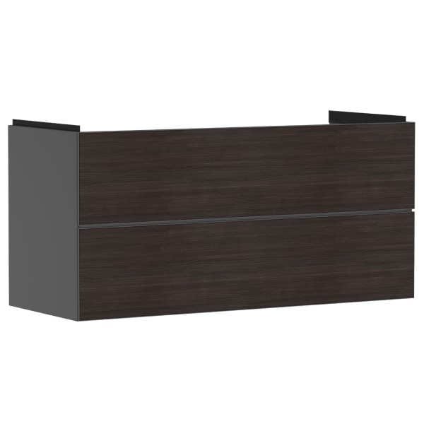 Тумба под умывальник Xevolos E 1180/475 с 2-мя ящиками, Slate Matt Grey/Front Dark Oak (54186730)