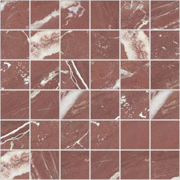 Мозаїка 29,75 * 29,75 Marble Cardinale Rosso Natural Mosaico 5 * 5 Apavisa