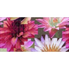 Декор Crema Flor 1 25x50 Mosaico з колекції Mosaico