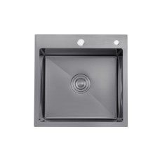 Кухонная мойка KRP Schwarze - 5050HM PVD (3.0/1.0 мм) Schwarze Сантехника Kroner