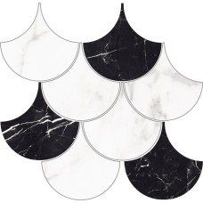 Мозаїка Capitol/Luxury White/Black Escama Pulido - 28x29  Capitol з колекції Capitol
