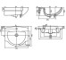 Умывальник мебельный FREJA 55 см L71955000
