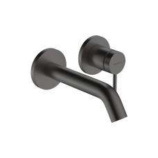 Змішувач Tecturis S 165 для умивальника зі стіни, Brushed Black Chrome (73350340) Змішувач Tecturis S 165 для умивальника зі стіни, Brushed Black Chrome (73350340)