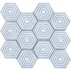 Мозаика (23.2x26.4) Malla Panal Hexagon Dec.5 Azul - Panal Hexagon из коллекции Panal Hexagon Мозаика (23.2x26.4) Malla Panal Hexagon Dec.5 Azul - Panal Hexagon из коллекции Panal Hexagon Panal Hexagon Керамическая плитка Cevica